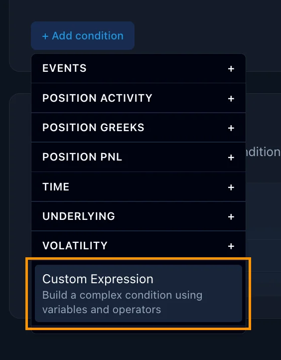 Add Custom Expression Highlighted