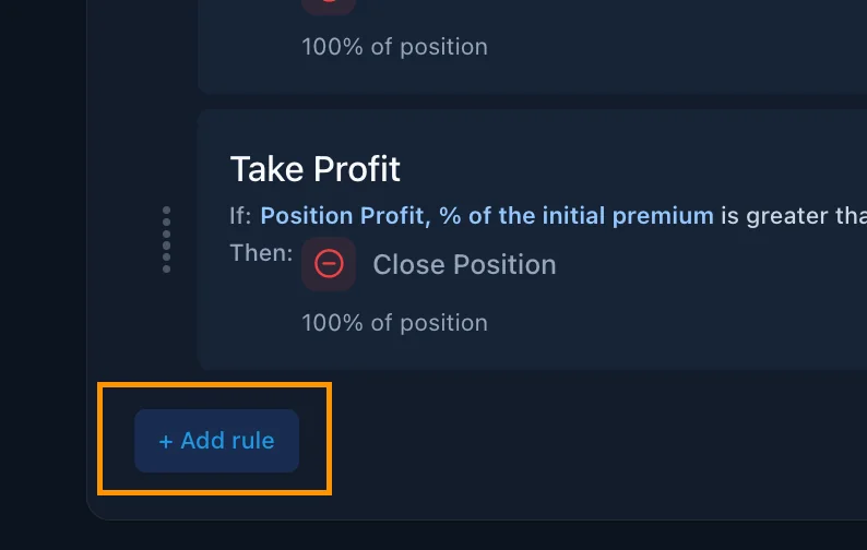 Add Rule Button