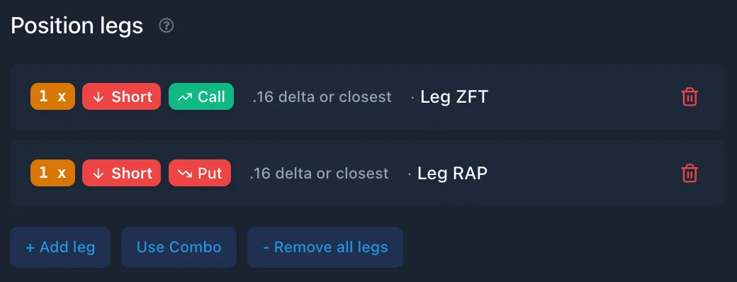 Position Legs