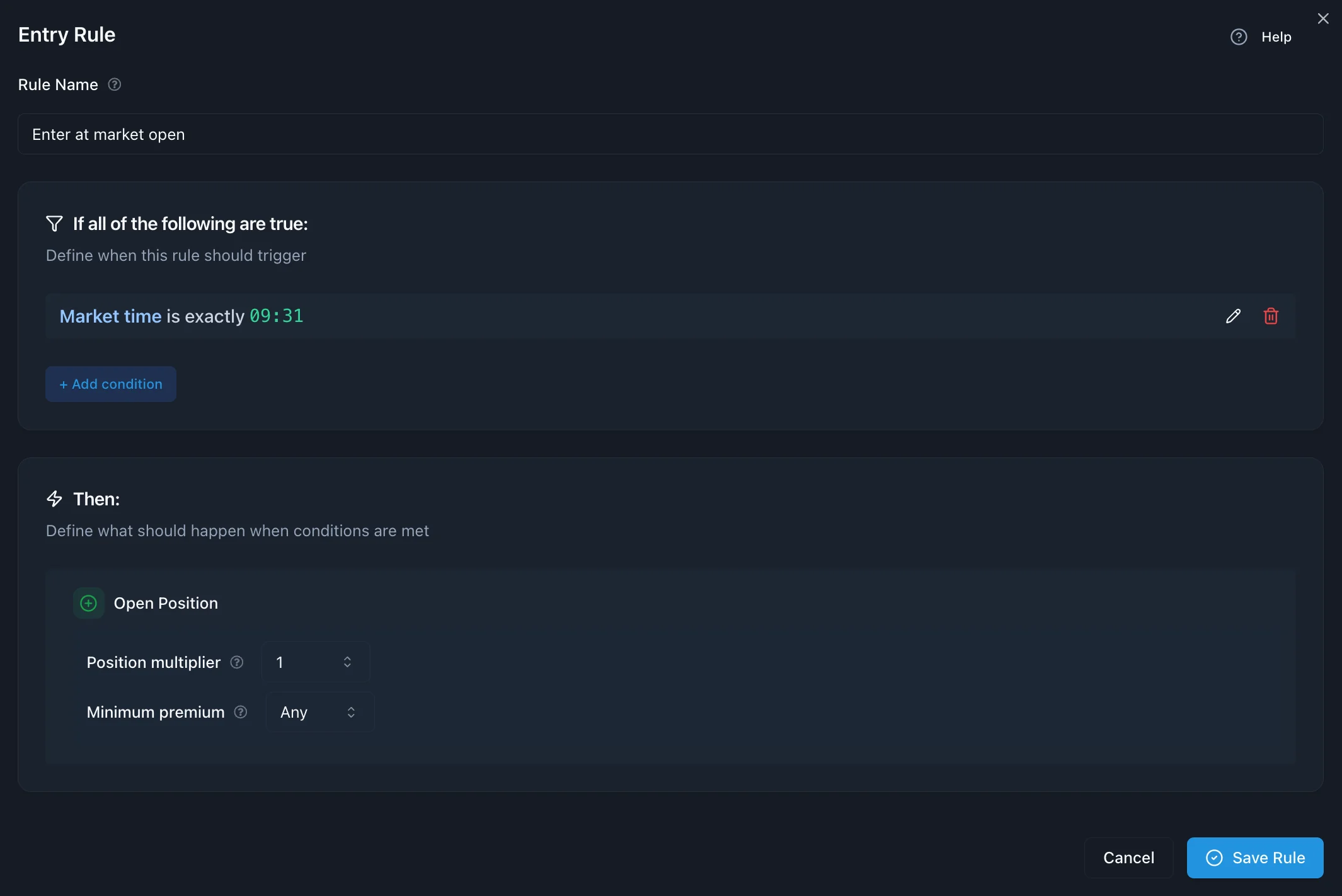 Rule form example